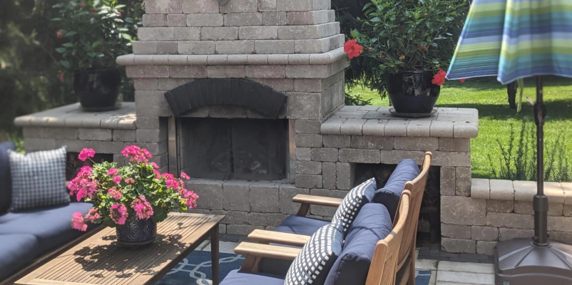 outdoor kitchen installed in a patio house